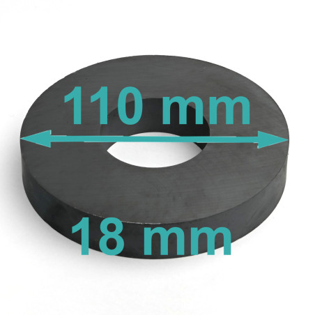 D110 x d45 x 18 / F30 - ferīta magnēts