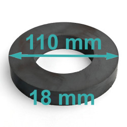 D110 x d60 x 18 / F30 - ferrittmagnet