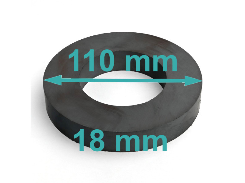 D110 x d60 x 18 / F30 - feritni magnet