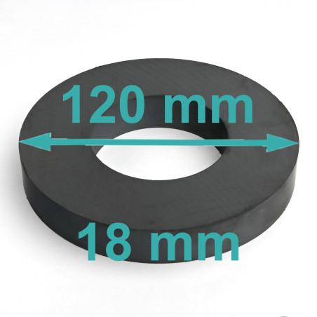 D120 x d60 x 18 / F30 - ferritmagnet