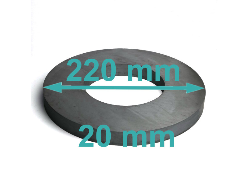 D220 x d110 x 20 / F30 - ferrit mágnes
