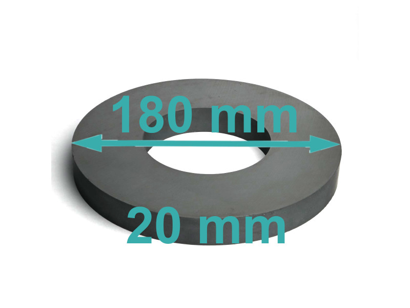 D180 x d87 x 20 / F30 - ferrittmagnet