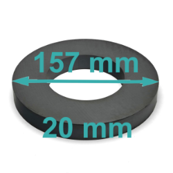 D157 x d84 x 20 / F30 - ferrittmagnet