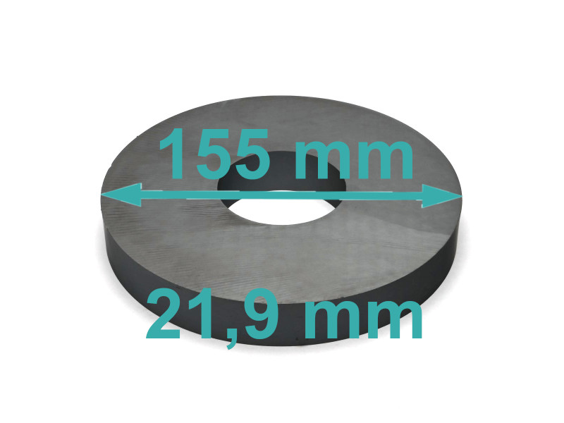 D155 x d56 x 21,9 / F30 - feritni magnet