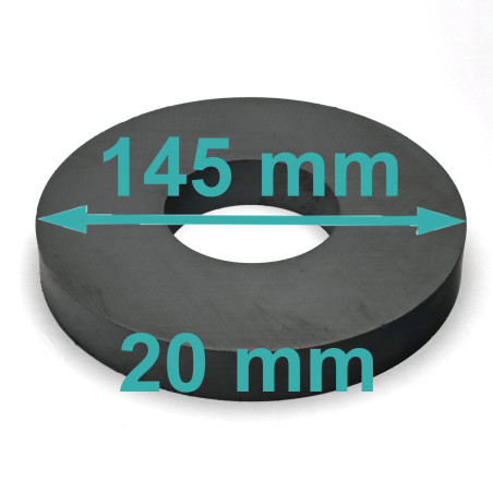 D145 x d60 x 20 / F30 - íman de ferrite