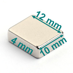 12x10x4 neodymium-blokkmagnet