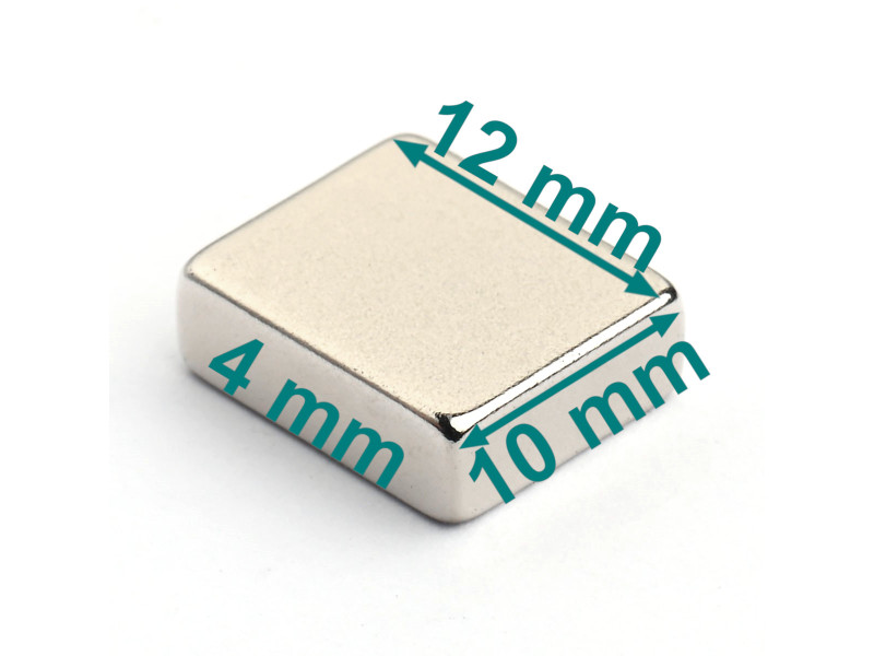 12x10x4 neodymium-blokkmagnet