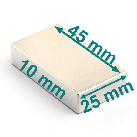45 x 25 x 10 / N35 - Neodymium magnet (NdFeB)