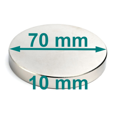 D70 x 10 / N35 - Neodimio magnetas (NdFeB)