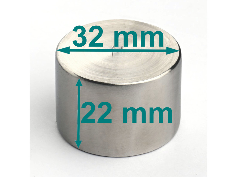 NdFeB Magnet mit Gehäuse D32 x 22 / N