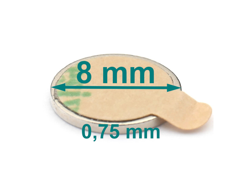 samolepilni magnet z majhnim diskom