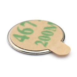 D10 x 0,6 / N38 - Neodymmagnet (NdFeB) / selvklebende, med tape 3M 467MP