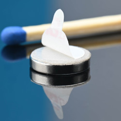 D10 x 2 / N38 - Neodymmagnet (NdFeB) / selvklebende, med skum 3M 4920