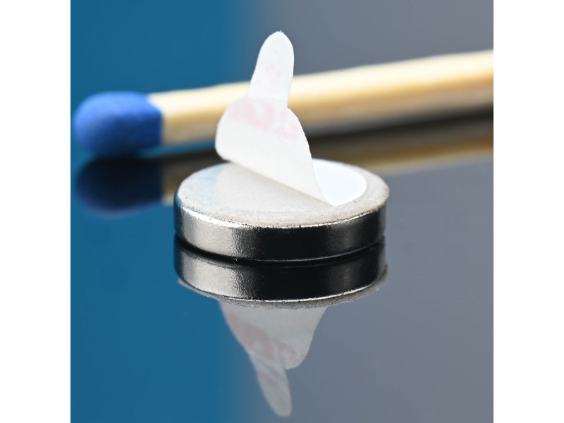 D10 x 2 / N38 - Neodymmagnet (NdFeB) / selvklebende, med skum 3M 4920