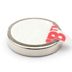 D10 x 2 / N38 - neodimov magnet (NdFeB) / samolepilni, s peno 3M 4920