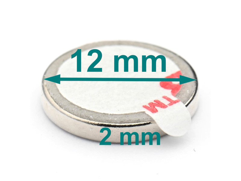 D12x2 självhäftande neodymmagnet