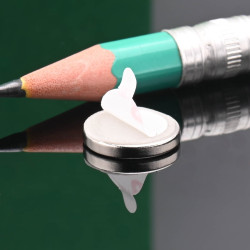 D12 x 2 / N38 - Neodymmagnet (NdFeB) / selvklebende, med skum 3M 4920