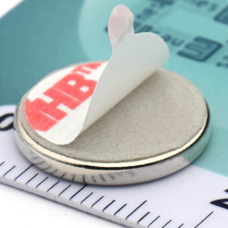 D15 x 2 / N38 - Neodymmagnet (NdFeB) / selvklebende, med skum 3M 4920