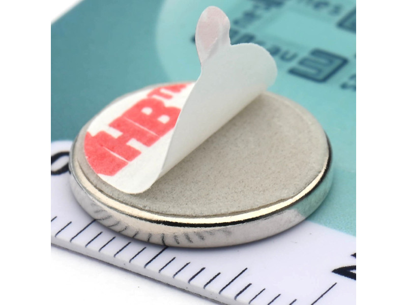 D15 x 2 / N38 - Neodímium mágnes (NdFeB) / öntapadós, habszivacsos 3M 4920