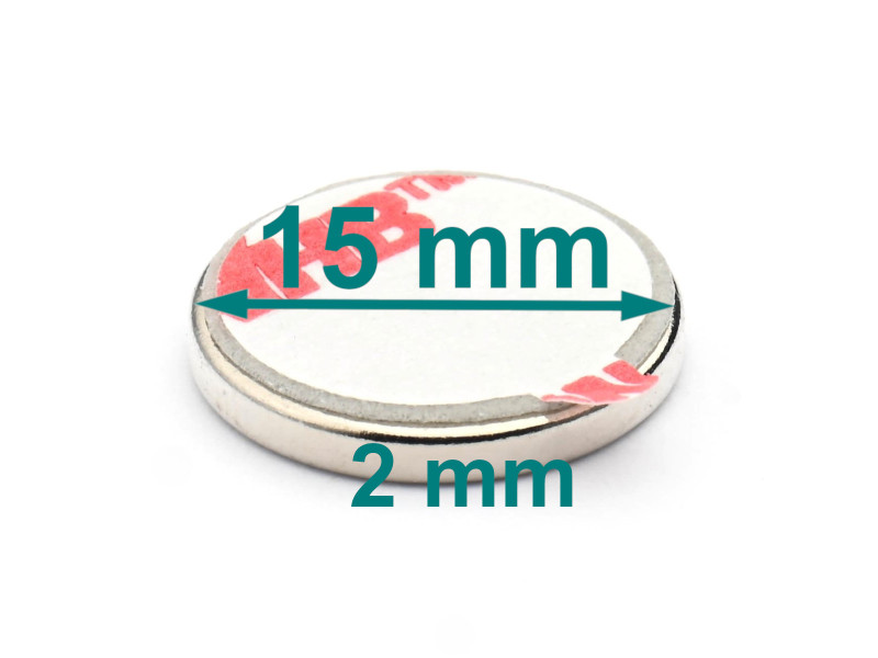 D15x2 selvklebende neodymmagnet