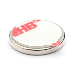 D15 x 2 / N38 - Neodymmagnet (NdFeB) / selvklebende, med skum 3M 4920