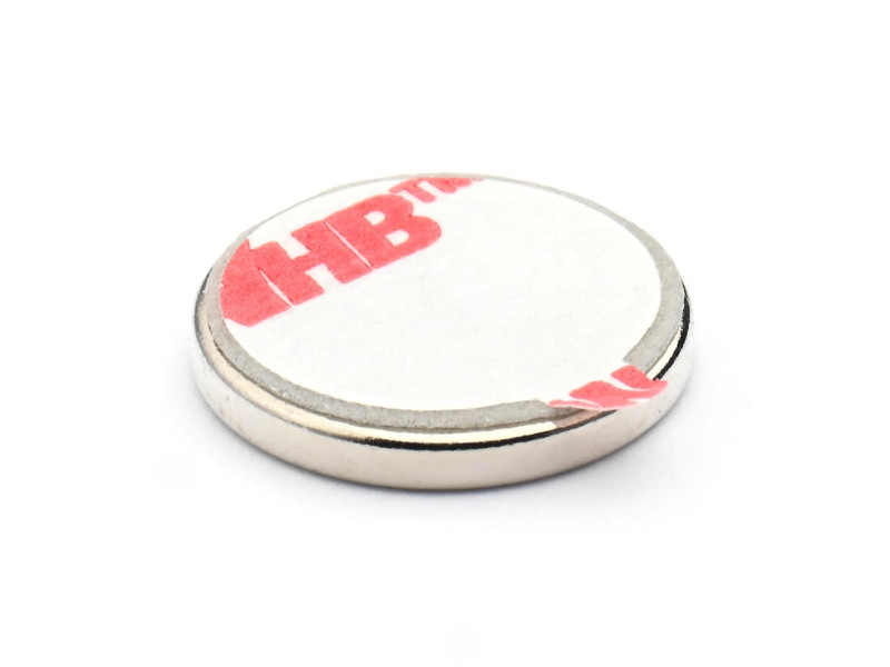 D15 x 2 / N38 - neodimov magnet (NdFeB) / samolepilni, s peno 3M 4920
