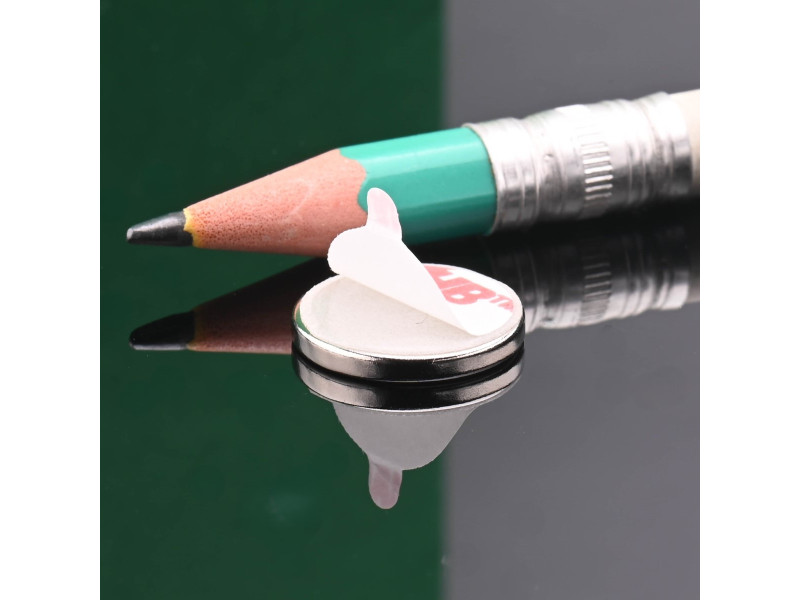 D15 x 2 / N38 - neodimov magnet (NdFeB) / samolepilni, s peno 3M 4920