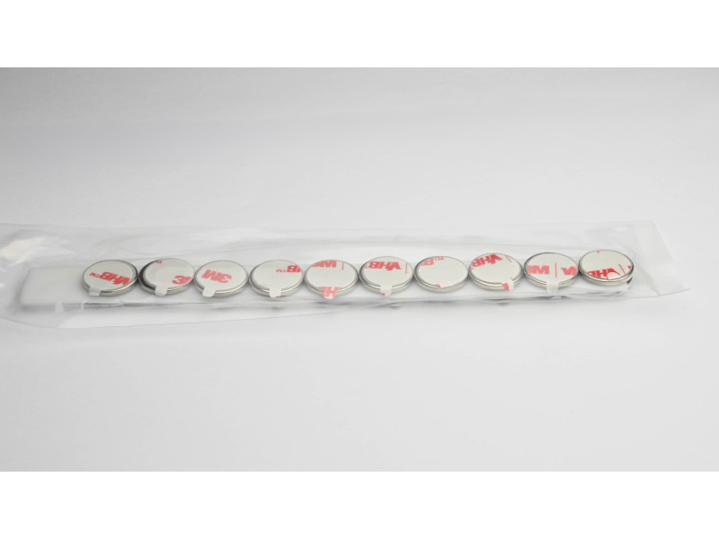 D15 x 2 / N38 - Neodymmagnet (NdFeB) / selvklebende, med skum 3M 4920