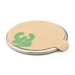 D20 x 1 / N38 - Neodymmagnet (NdFeB) / selvklebende, med tape 3M 467MP