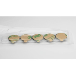 D20 x 1 / N38 - neodimov magnet (NdFeB) / samolepilni, s trakom 3M 467MP