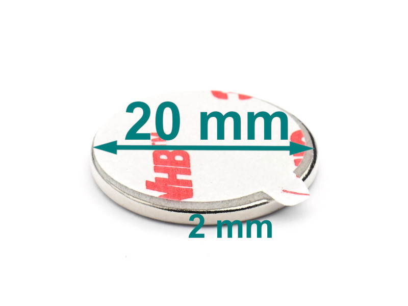 D20x2 selvklebende skivemagnet