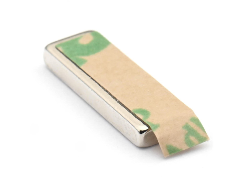15 x 5 x 2 / N38 - Neodimov magnet (NdFeB) / samolepilni, s trakom 3M 467MP