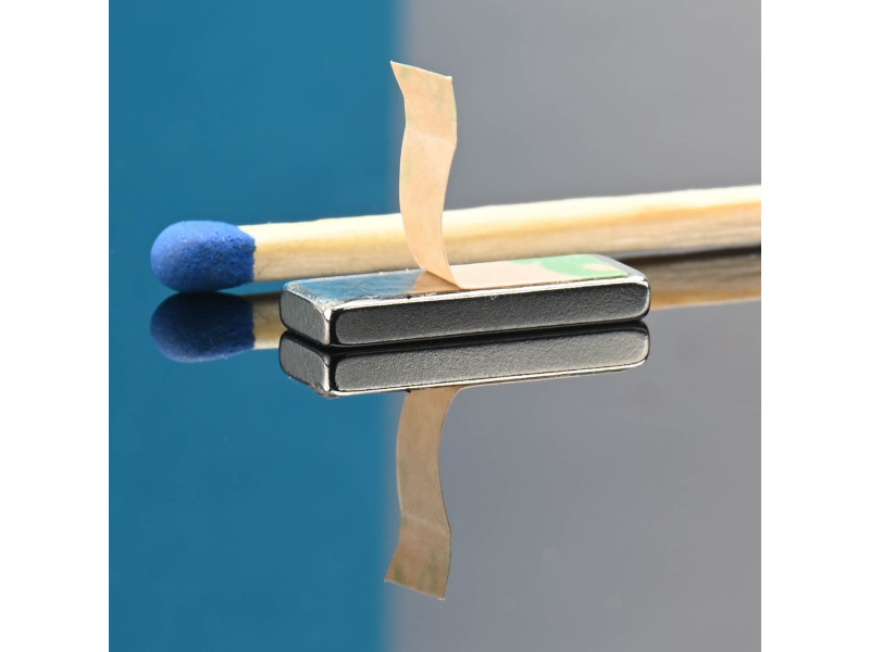 15 x 5 x 2 / N38 - Neodimov magnet (NdFeB) / samolepilni, s trakom 3M 467MP