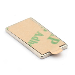 15 x 8 x 1 / N38 - Neodymmagnet (NdFeB) / selvklebende, med tape 3M 467MP