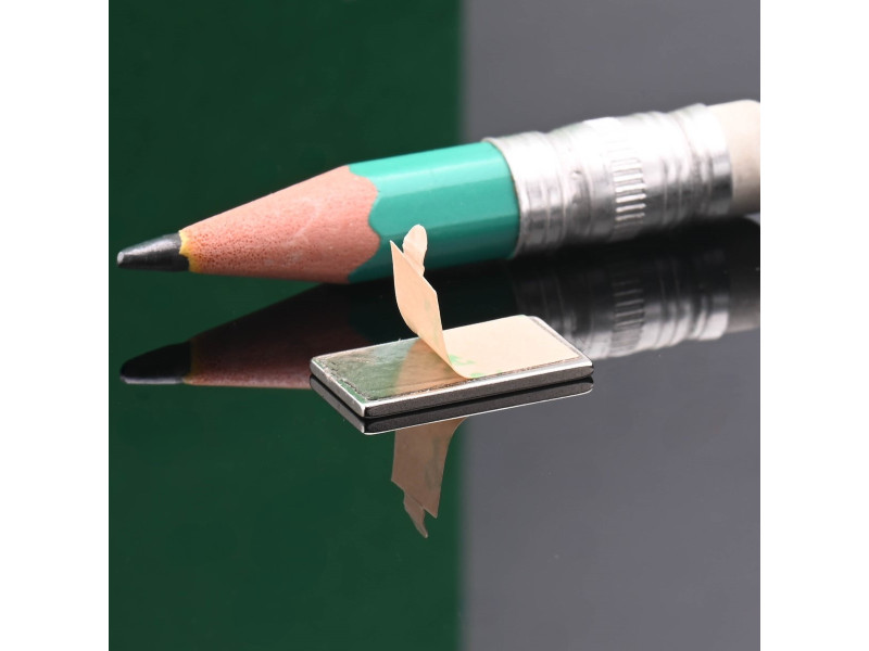 15 x 8 x 1 / N38 - Neodymmagnet (NdFeB) / selvklebende, med tape 3M 467MP