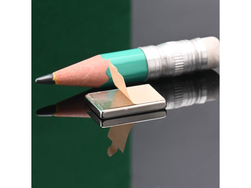 15 x 10 x 2 / N38 - Neodymmagnet (NdFeB) / selvklebende, med tape 3M 467MP