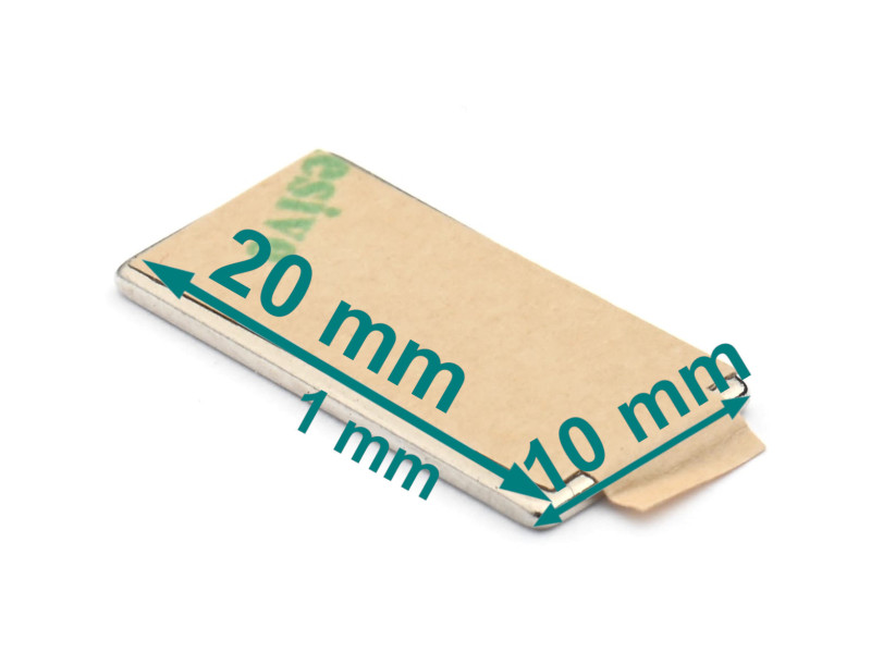 20x10x1 samolepilni 3M neodimov magnet