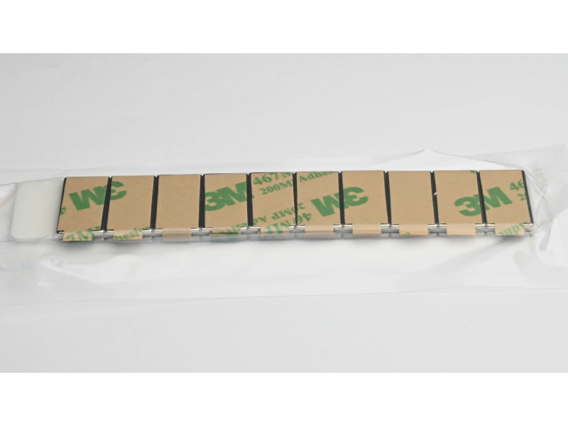 20 x 10 x 1 / N38 - Neodimyum mıknatıs (NdFeB) / kendinden yapışkanlı, bantlı 3M 467MP