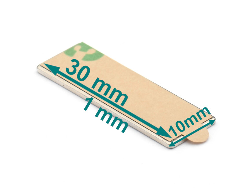 30x10x1 3M självhäftande neodymmagnet