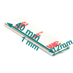 40x12x1 samolepilni 3M neodimski magnetni blok