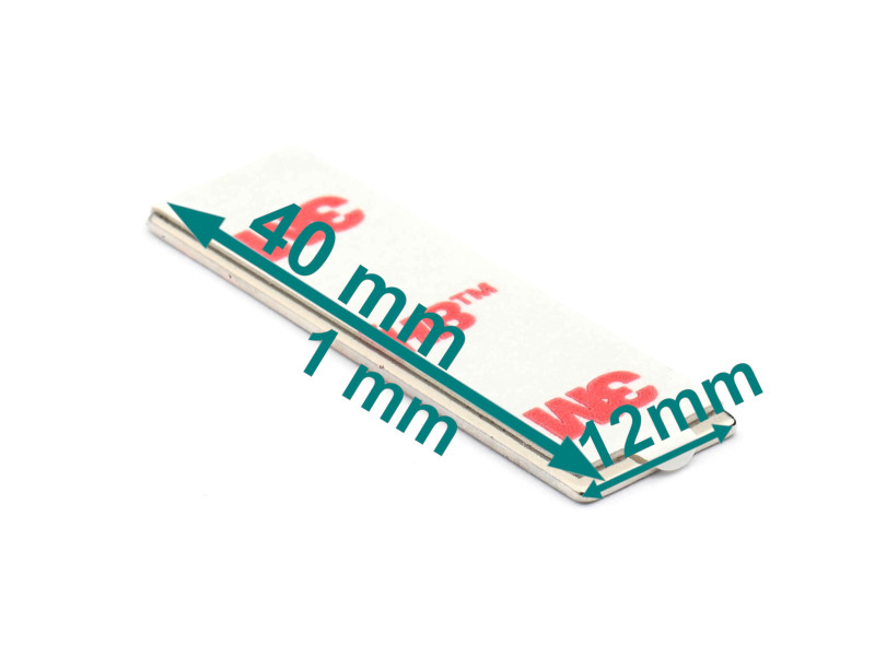 40x12x1 self-adhesive 3M neodymium block magnet