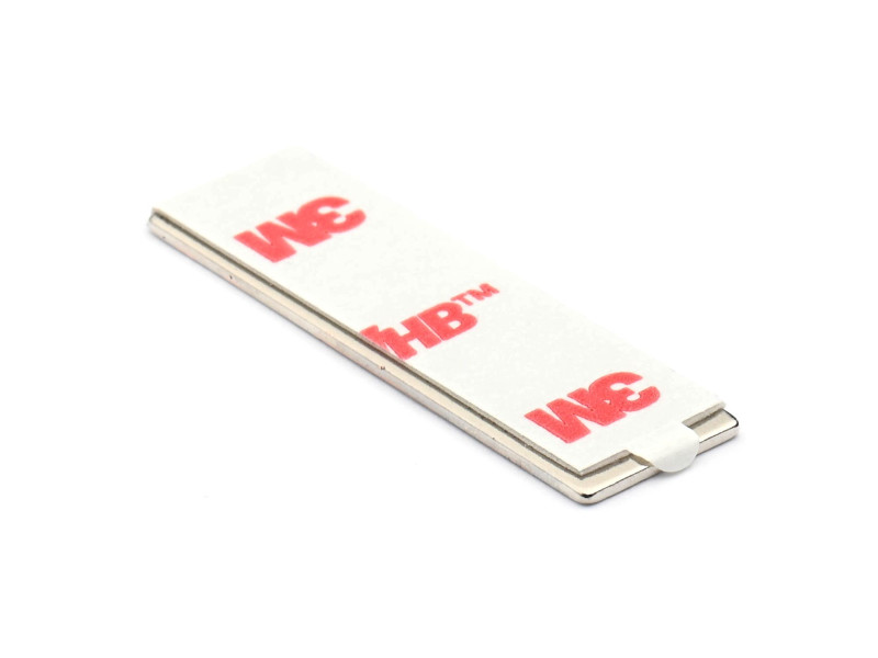 40 x 12 x 1 / N38 - Neodymiummagnet (NdFeB) / selvklebende, med skum 3M 4920
