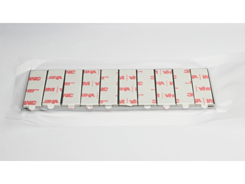 40 x 12 x 1 / N38 - Neodymiummagnet (NdFeB) / selvklebende, med skum 3M 4920