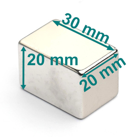 30 x 20 x 20 / N35H - Neodymový magnet (NdFeB)
