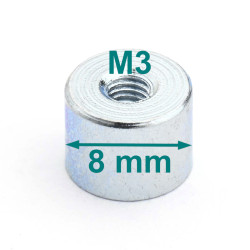 Magnet, diameter 8 mm, M3...