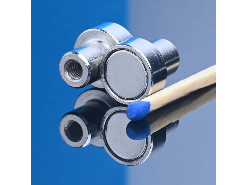 Magnet v ohišju, premer 10 mm, z vijačnim nastavkom M3 - neodim