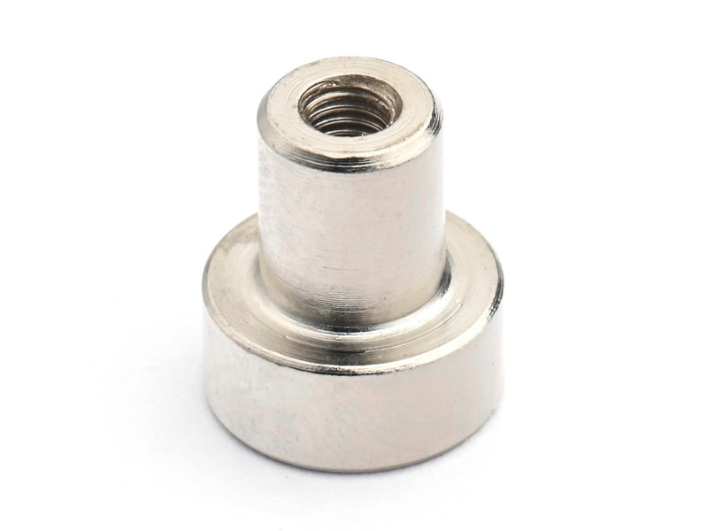 Magnet i hus, diameter 10 mm, med skruehylse M3 - neodymium