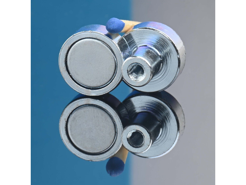 Magnet v ohišju, premer 13 mm, z vijačnim nastavkom M3 - neodim