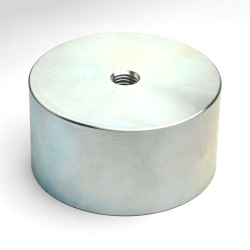 Mıknatıs, çap 85 mm, M12 iç dişli, yükseklik 45 mm, neodimyum