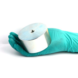 Magnet, diameter 85 mm, M12 innvendig gjenge, høyde 45 mm, neodymium